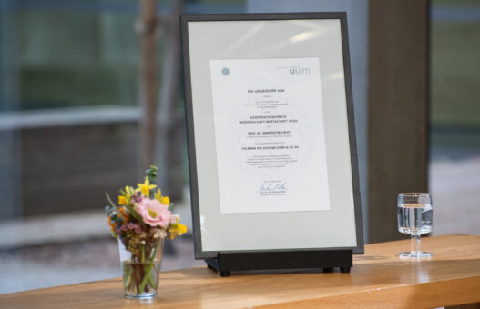 Urkunde des Kooperationspreises Wirtschaft Wissenschaft