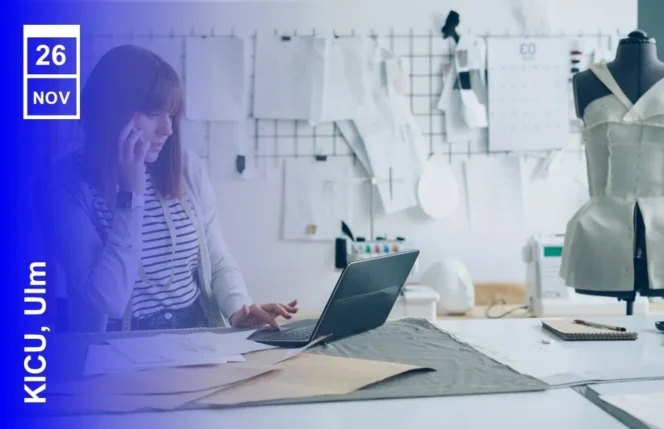 Symbolbild: Unternehmerin arbeitet am Laptop und telefoniert – KI im Mittelstand